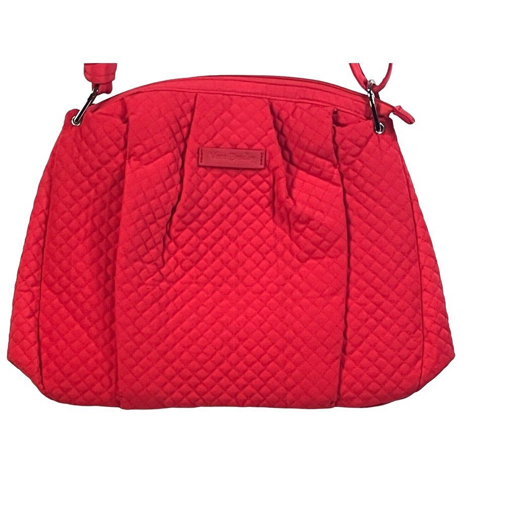 Vera Bradley Hadley Satchel Canyon Sunset Red Orange Crossbody Bag - Picture 8 of 10